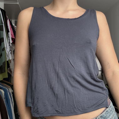 Grau meliertes Tanktop