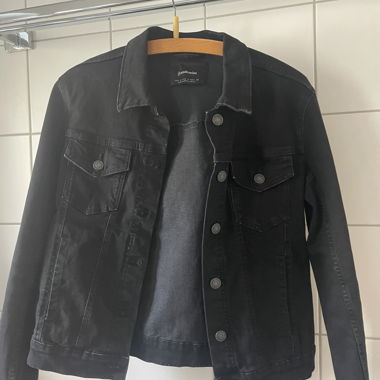 Black denim jacket