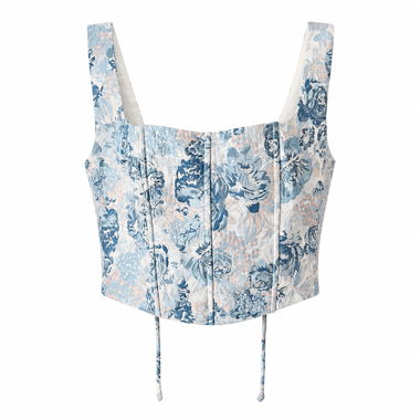 Top corset fleuri