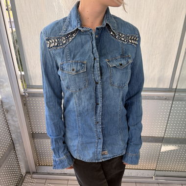 GUESS Denim Hemd mit Strass
