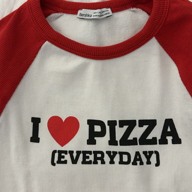 T-shirt Bershka « I Love Pizza »