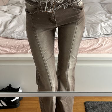 Jeans bootcut brun