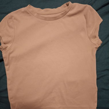 T-shirt crop beige