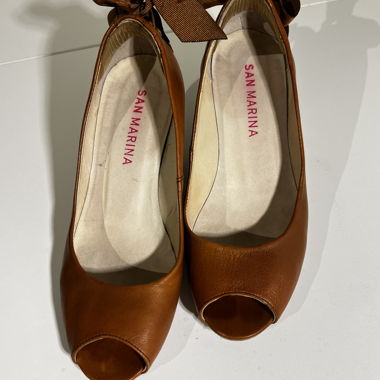Braune Plateau-Pumps San Marina