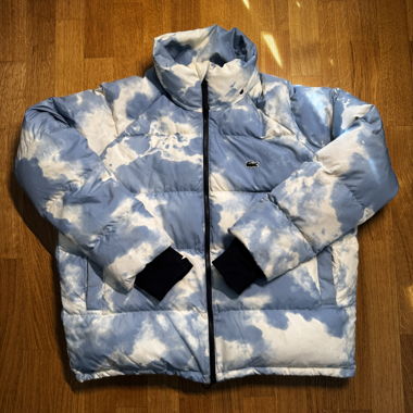 Puffer Lacoste Bleu Blanc Hiver fit L