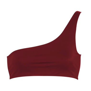 Top de bikini rouge femme / une bretelle