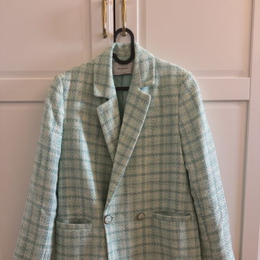 Blazer en Tweed turquoise 