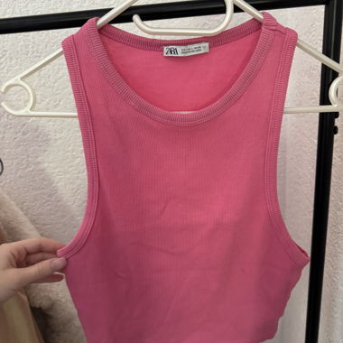 Zara Pink Sleeveless Top