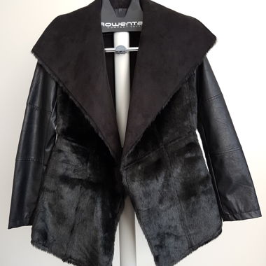 Kunstpelzjacke Schwarz