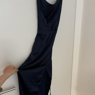 Seiden Kleid dunkel blau