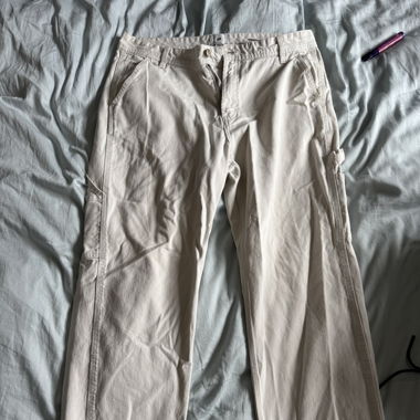 Beige H&M Baggy Cargo Jeans