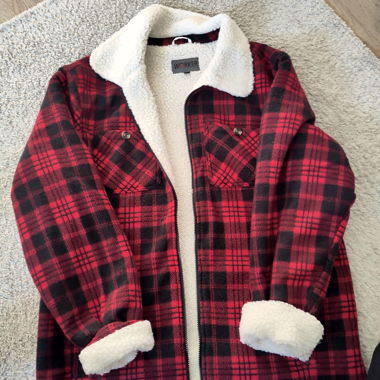 Veste Sherpa à carreaux XL