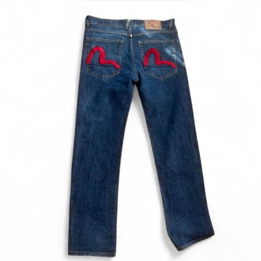 Jeans Evisu Vintage Rouge Lavage Sombre (fit M)