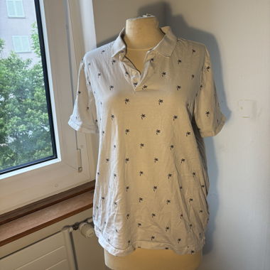H&M Poloshirt mit Palmenmuster