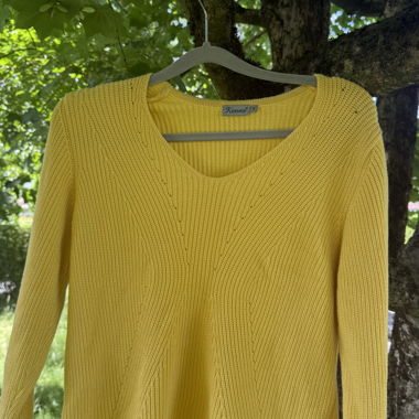 Maglione in maglia giallo