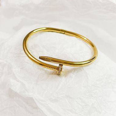 Gold Armreif CRYSTAL BANGLE - 18k vergoldet