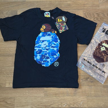 BAPE Blaues Logo T-Shirt