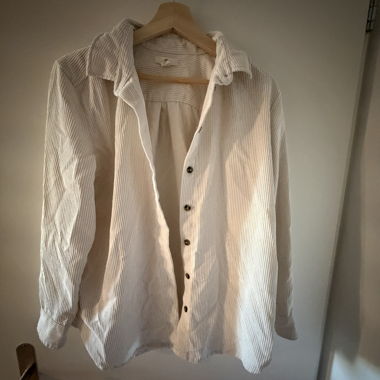 Chemise en velours côtelé H&M crème