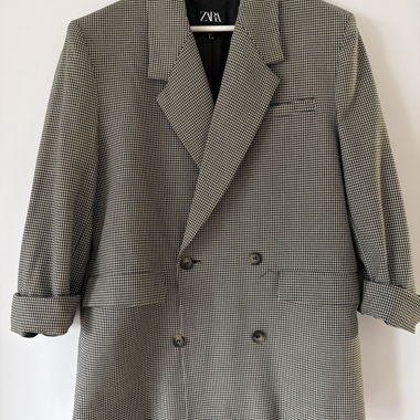 Blazer grigio pied-de-poule Zara