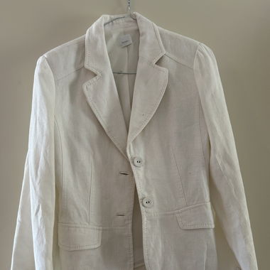 Veste blazer blanche (coton et lin)