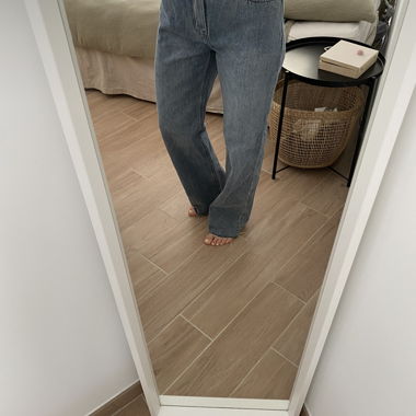 Jeans a vita alta blu