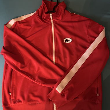 Giacca Lacoste con zip Rossa