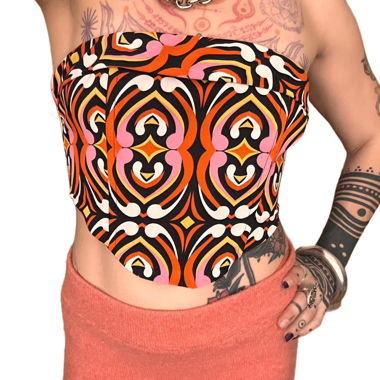 Bandana crop top with zipper from Superdown