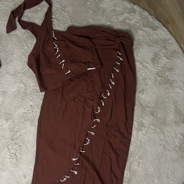 Set Zara bordeaux a due pezzi