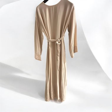 Abito in raso beige