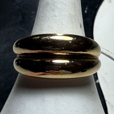 Anello largo placcato oro