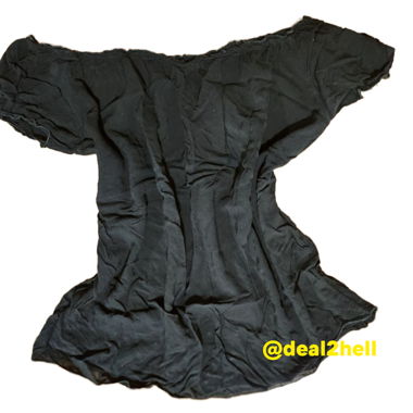 Y2K VINTAGE BLACK FLOWY SHIRT