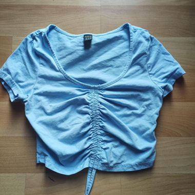 Blaue Damen Crop Top
