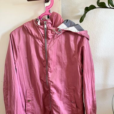 Pink lightweight hooded jacket