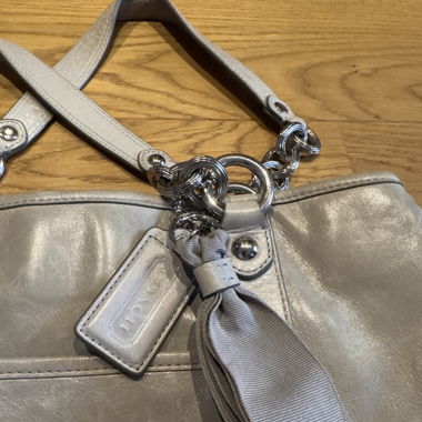 Coach Brand Grey Leather Handbag 