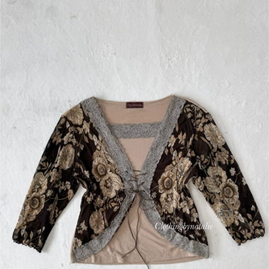 Boho Braun Langarmshirt (S/M)