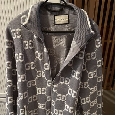 Cardigan in maglia Gucci grigio
