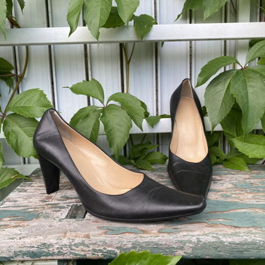 Talons cuir noir Bally 38