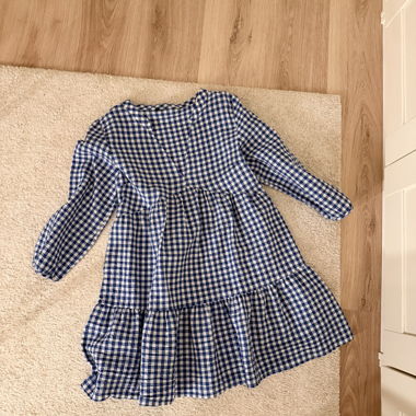 Robe à carreaux ZARA bleu-blanc Gr. S
