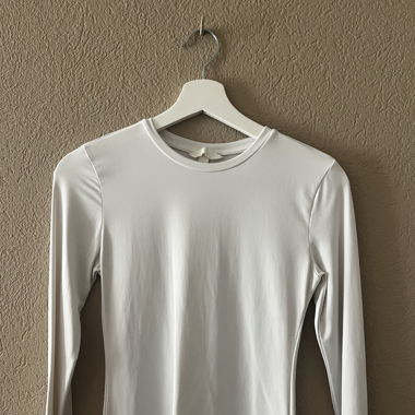 pull blanc en polyamide 