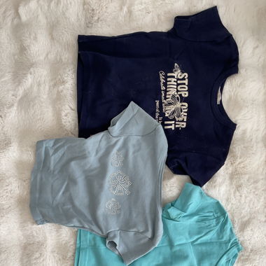 T-shirts bleu été