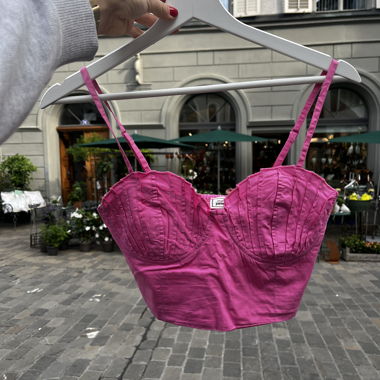 Pink Corset Crop Top