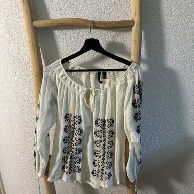 White Embroidered Blouse
