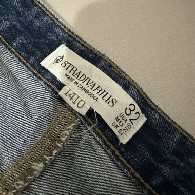 Pantalon Stradivarius bleu foncé