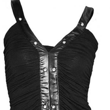Top a spalline arricciato