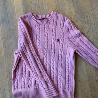 Polo Ralph Lauren Zopfpullover rosa Gr. M