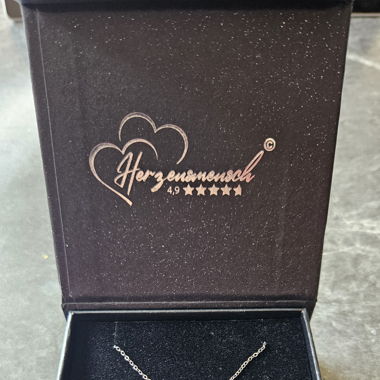 Silber Strass Anhänger mit Kette von Herzensmensch