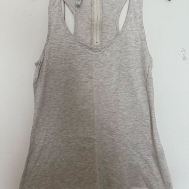 Graues Damen Tanktop mit Reissverschluss