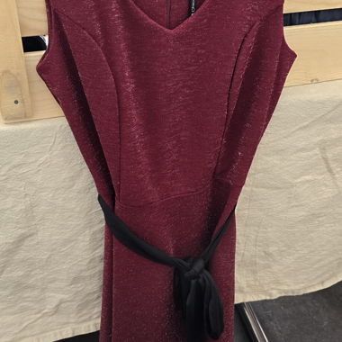 Vestito bordeaux con fili glitter Chicorée