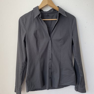 Esprit graue Hemdbluse mit Knöpfen