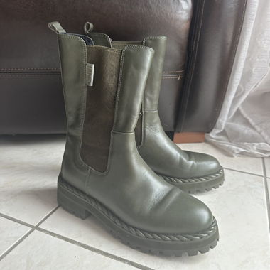 Bottes luijo en cuire kaki 